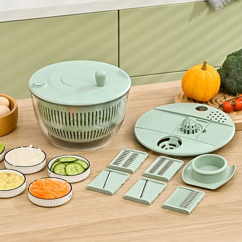 Multifunction Vegetable Spinner | Salad Dryer Cutter & Kitchen Drain Basket