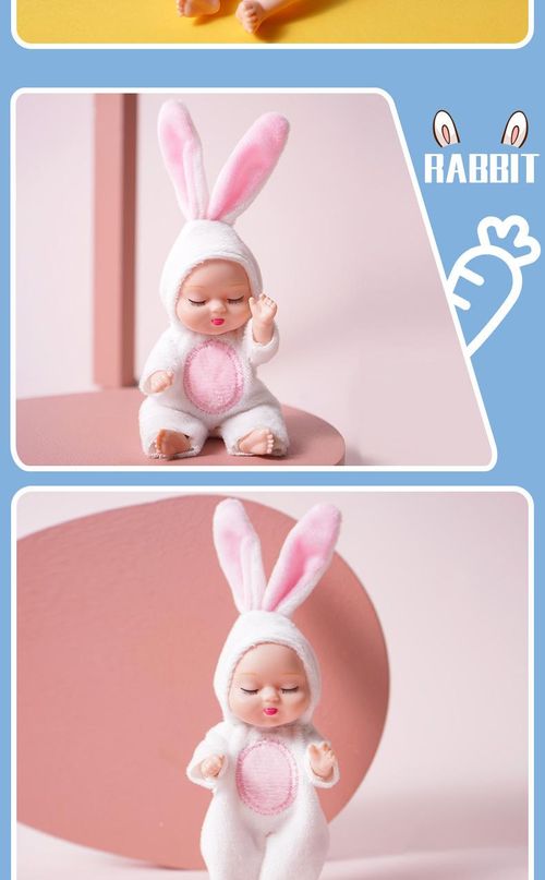 Mini Animal Shaped Easter Reborn Dolls Lifelike Cute Black Reborn Dolls Sleeping Fairy Princess Dolls for Girls Easter Basket Stuffer Emotional Companionship Gifts Birthday Party Gift Box Party Exchange Gift Holiday Party Supplies
