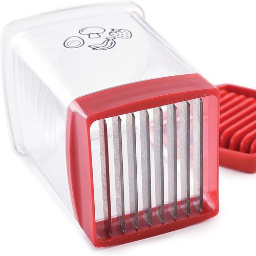 Durable Vegetable Slicer, Fruit & Vegetable Fast Cutting Slicer, Kitchen Accessories Stainless Steel Blade Fruit Slicer Cup, Strawberry Cutter, Kitchen Gadget