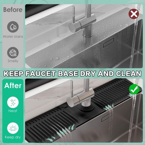 The Ultimate Solution for Kitchen Water Buildup! Waterproof Splash Guard Mat—Instantly Transforms Your Countertop!