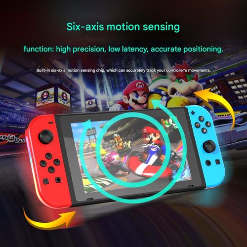 Switch Joy-Con (Left & Right) Wireless Game Controllers — Motion Control, Vibration Feedback, Bluetooth Connectivity, and RGB Lighting