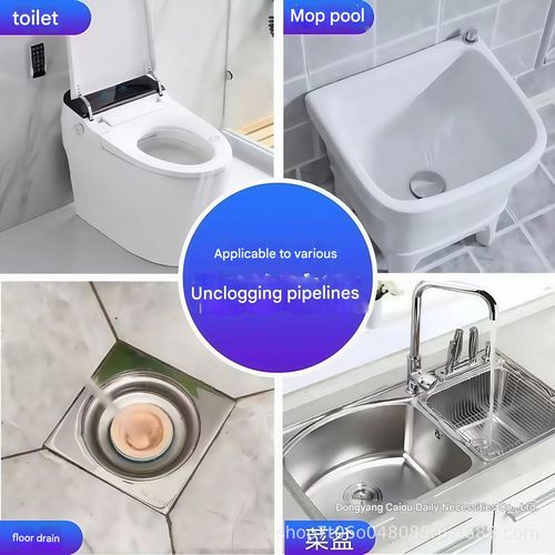 One-shot unblocker for toilets, sewers, and kitchen drains – a magical tool for clearing blockages in the bathroom.