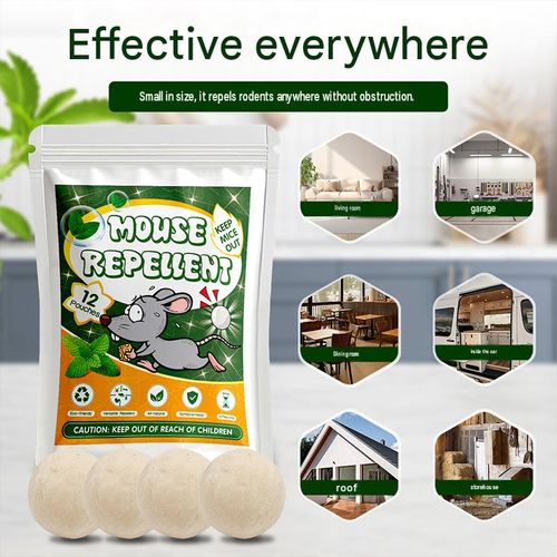 Natural Rodent Repellent Balls – Plant-Based Mouse Repellent for Home, Car & Garage