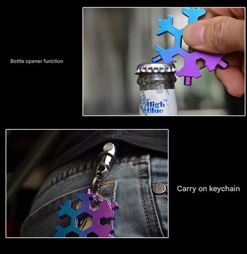 18-in-1 Snowflake Multi-Tool: Portable Screwdriver & Wrench