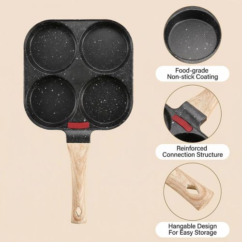 4-Hole Non-Stick Egg Frying Pan | Quick & Easy Breakfast for the Whole Family!
