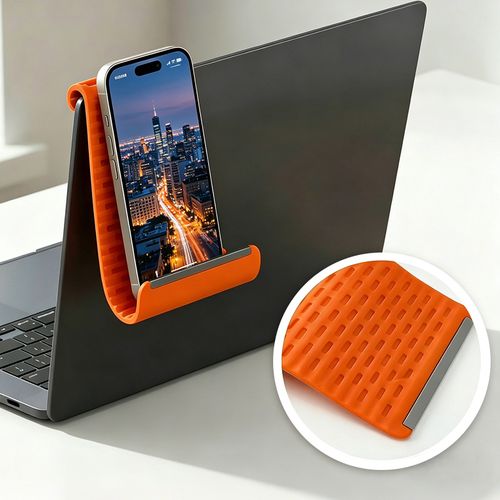 Creative Silicone Desktop Stand — Flexible, Foldable, and Transformable Holder for Mobile Phones, Tablets, and Laptops