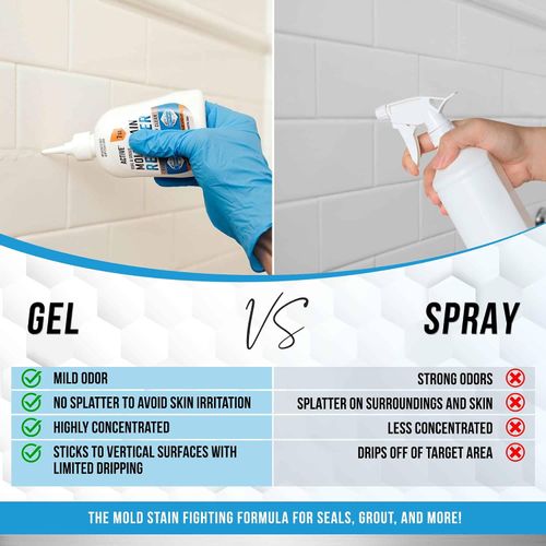 Mold Stain Remover Gel – Deep Cleaning Bathroom Mildew Cleaner for Washing Machine Seal