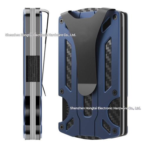 New Aluminum Alloy Card Holder — RFID-Blocking Metal Wallet with AirTag Slot — Ultra-Slim Men's Wallet