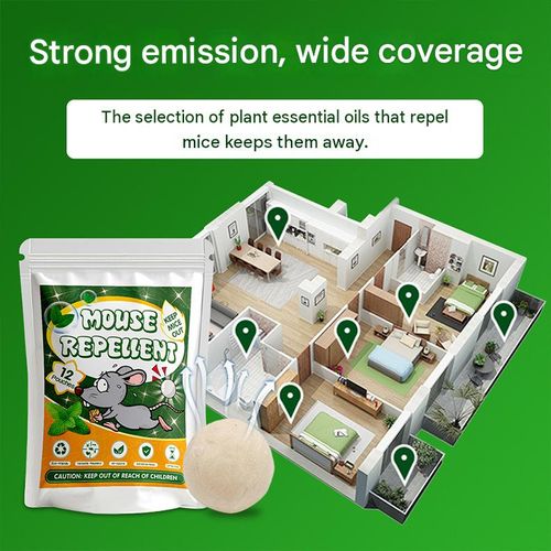 Natural Rodent Repellent Balls – Plant-Based Mouse Repellent for Home, Car & Garage