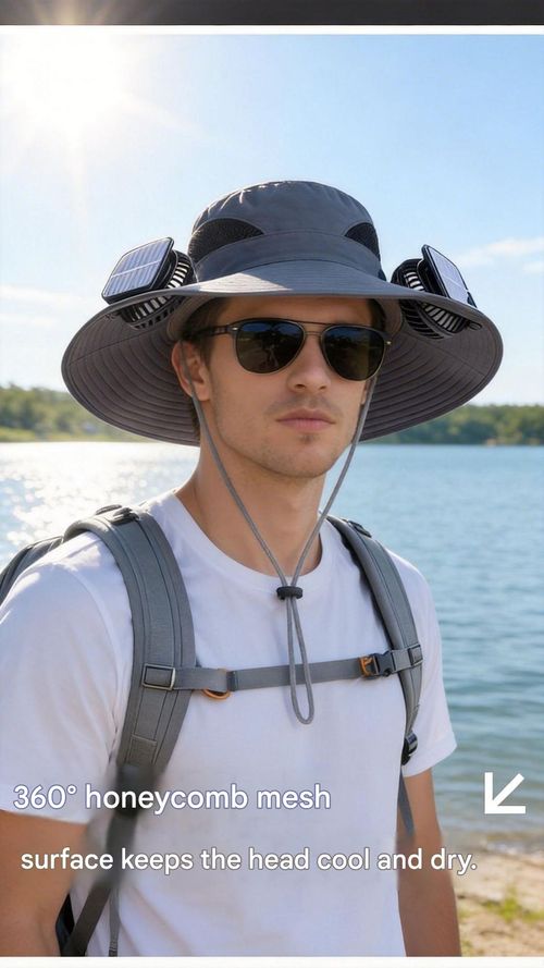 Solar-Powered Fan Hat | Stay Cool on the Go!