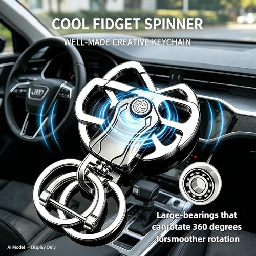 5-in-1 Multifunctional EDC Keychain – Metal Spinner, Bottle Opener & Phone Stand