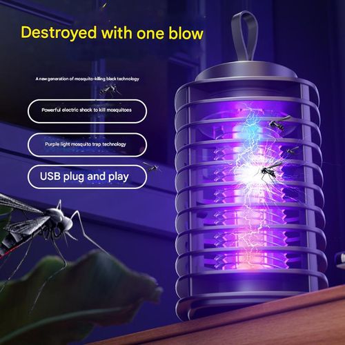 Portable Outdoor Electric Mosquito Zapper — Compact Desktop Mosquito Lamp for Home & Bedroom Use