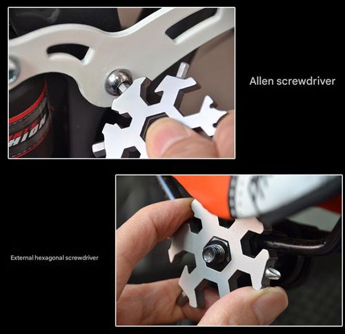 18-in-1 Snowflake Multi-Tool: Portable Screwdriver & Wrench