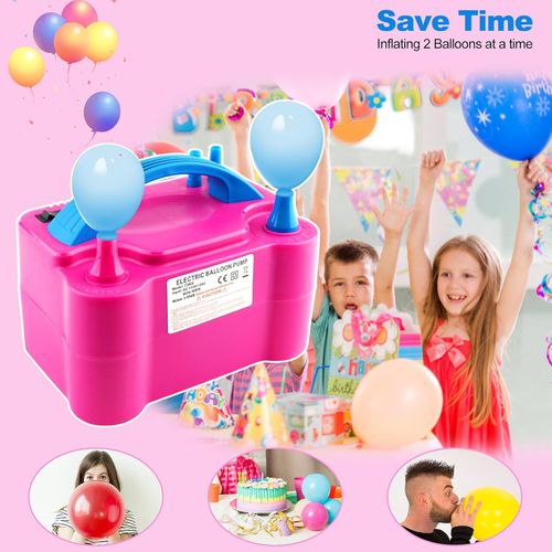 Double Hole Electric Balloon Pump | Fast Balloon Inflator for Party & Wedding