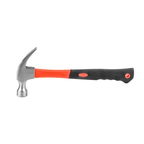 Household Carpentry & Renovation Nail Puller Hammer with Fiberglass Handle and Plastic Coating