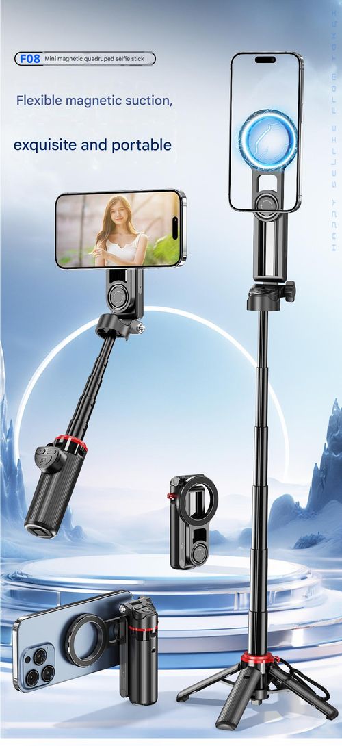 Multifunctional 4-in-1 Mini Selfie Stick: A Convenient Camera Accessory Featuring a Tripod, Phone Stand, and Bluetooth Remote Shutter—Foldable and Versatile, Ideal for Vlogging, Live Streaming, and Photography.