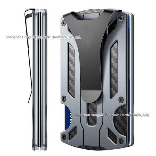 New Aluminum Alloy Card Holder — RFID-Blocking Metal Wallet with AirTag Slot — Ultra-Slim Men's Wallet