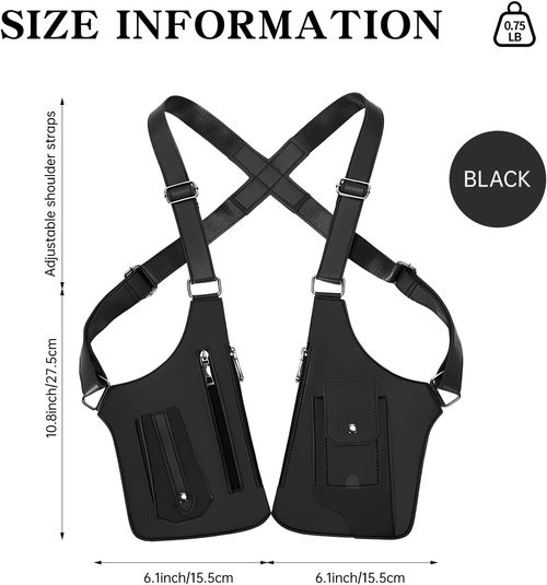 Men's Double Pocket Chest Bag | Multi-Compartment Crossbody Sling Bag