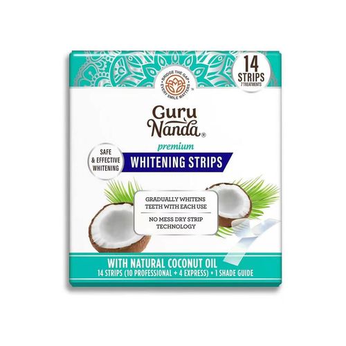 Coconut Oil Teeth Whitening Strips — Removes Yellowing & Stains — Mint-Flavored for a Dazzling, Bright Smile