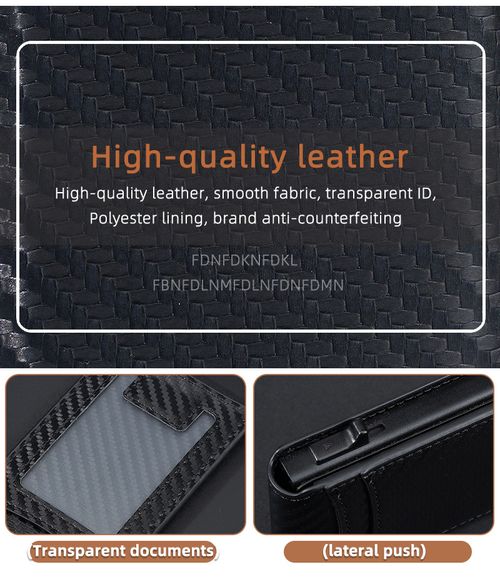 🖤 ​​Men's Carbon Fiber Card Holder | Slim Business Multi-Card Slot Magnetic Clasp Wallet