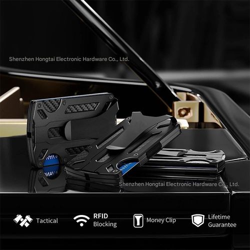 New Aluminum Alloy Card Holder — RFID-Blocking Metal Wallet with AirTag Slot — Ultra-Slim Men's Wallet