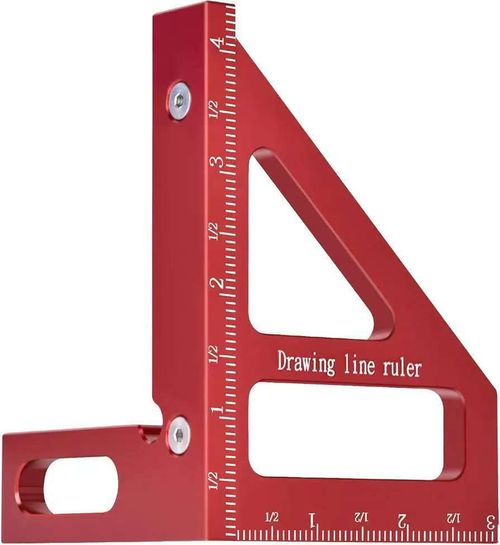 Specialized Aluminum Alloy Triangular Ruler for Woodworking