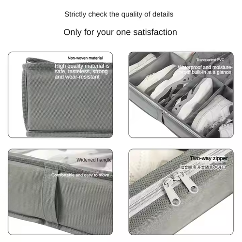 Hot Sale Foldable Underbed Storage Bag Lightweight Modern Design Square Fabric Shoe and Clothes Mesh Travel Bag