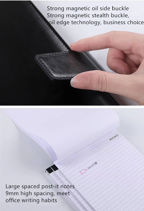Multifunctional Business Zipper Folder with 12-digits Calculator