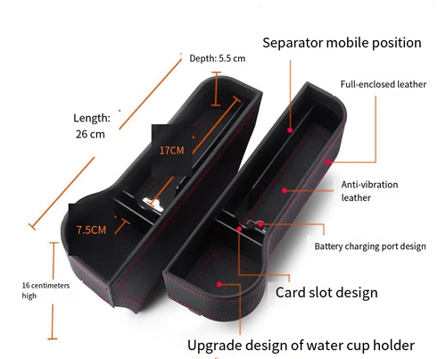 🎉Leather Multifunctional Car Seat Organizer 💥 Driver + Co-Driver Seat Set （2 PCS） 💥