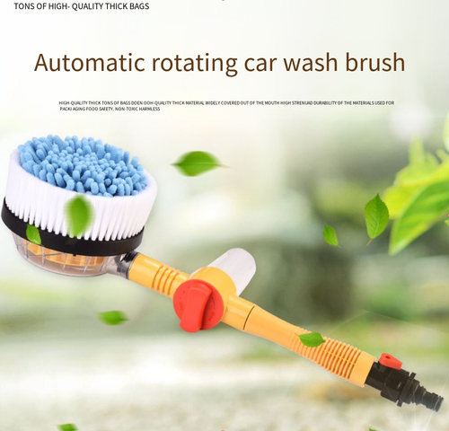 Long Handle Automatic Rotary Car Wash Foam Brush Premium Accessory