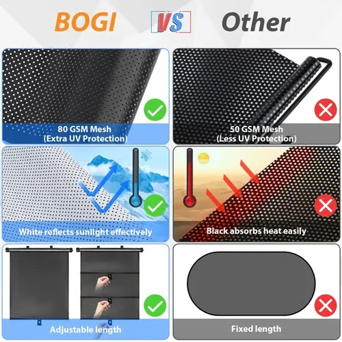 Telescopic Car Window Shade 50*125MM