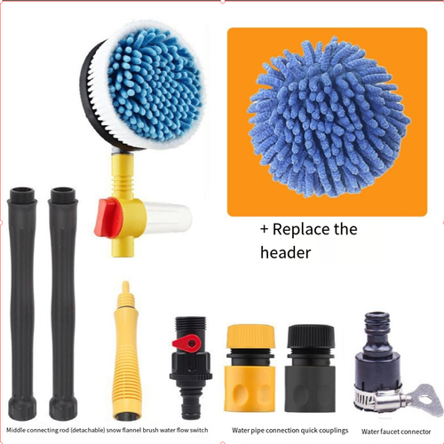 Long Handle Automatic Rotary Car Wash Foam Brush Premium Accessory