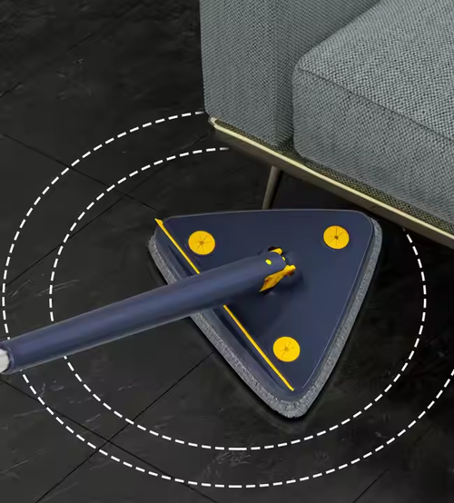 Microfiber Self-Wringer Flat Twist Mop with Automatic Water-Squeezing Rotatable Head for Wall and Floor Cleaning for Home