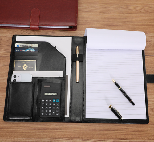 Multifunctional Business Zipper Folder with 12-digits Calculator