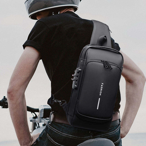 High-quality Durable Fashion Men's Chest Bag Custom Crossbody Bag Rechargeable Bag