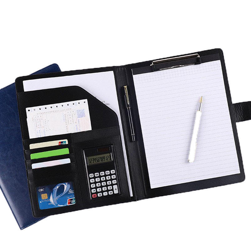 Multifunctional Business Zipper Folder with 12-digits Calculator