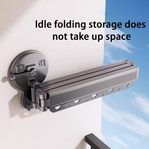 *Ready to use * Suction Cup Wall Mount Folding Clothes Drying Rack💥