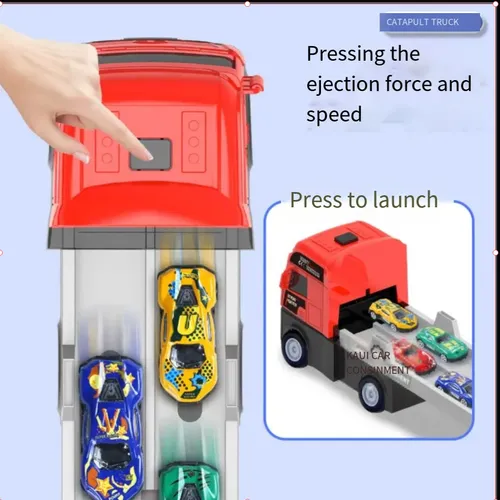 Mega Hauler Truck With Ejection Race Track
