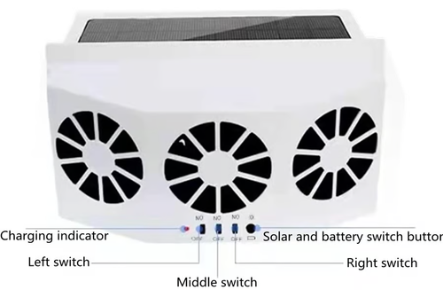 Car Solar Powered Window Exhaust Fan