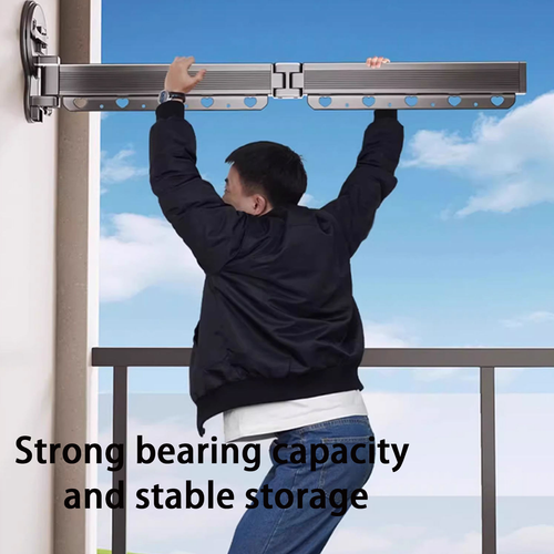 *Ready to use * Suction Cup Wall Mount Folding Clothes Drying Rack💥