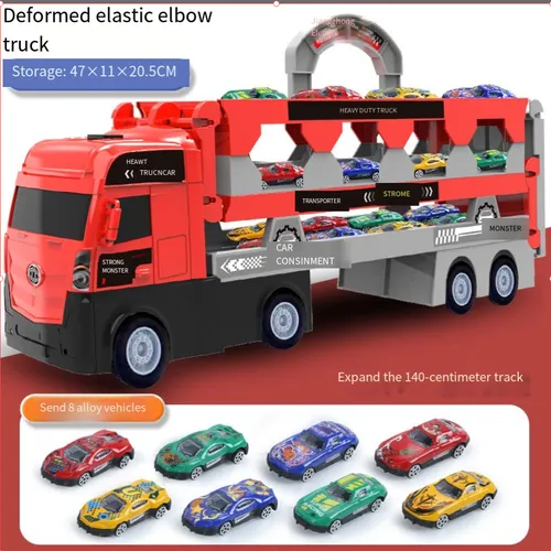 Mega Hauler Truck With Ejection Race Track