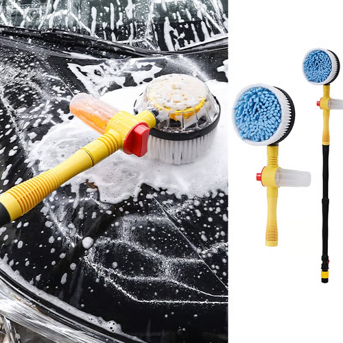 Long Handle Automatic Rotary Car Wash Foam Brush Premium Accessory