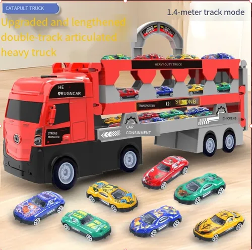 Mega Hauler Truck With Ejection Race Track