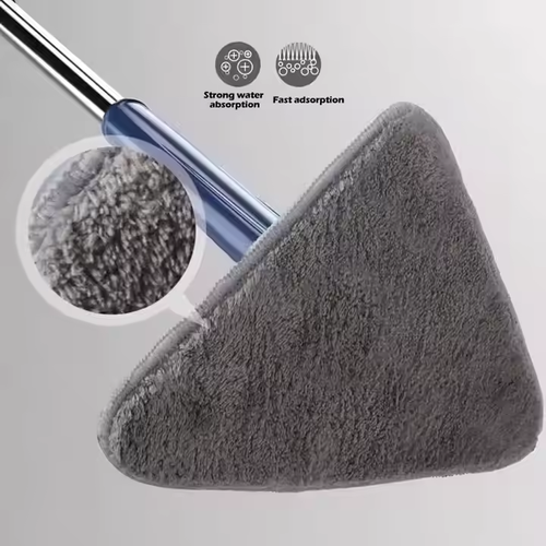 Microfiber Self-Wringer Flat Twist Mop with Automatic Water-Squeezing Rotatable Head for Wall and Floor Cleaning for Home