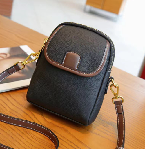 Women's Crossbody Messenger Bag Soft Leather Small Trendy Mobile Phones Easy Match Cross-Border