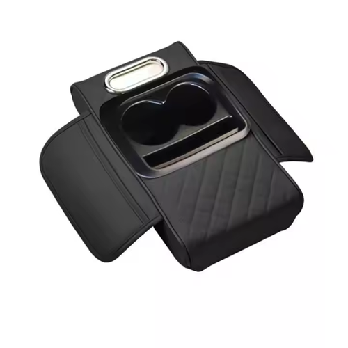 Luxury Leather Car Armrest Protection Cushion Car Interior Accessories Car Center Console Phone Cup Bottle Napkin Storage