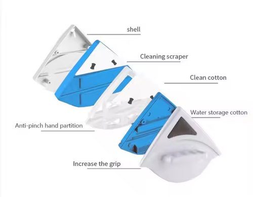 Professional Magnetic Window Cleaner Double-Sided Glass Wiper