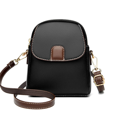 Women's Crossbody Messenger Bag Soft Leather Small Trendy Mobile Phones Easy Match Cross-Border