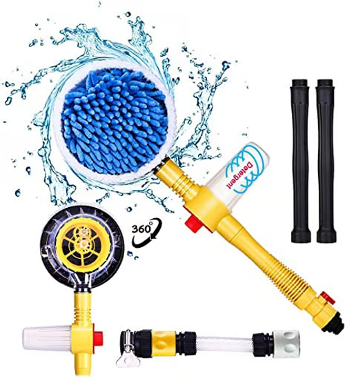Long Handle Automatic Rotary Car Wash Foam Brush Premium Accessory