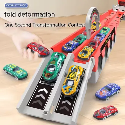 Mega Hauler Truck With Ejection Race Track